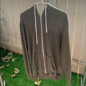 BERSHKA ZIP UP COTTON HOODIE // XL